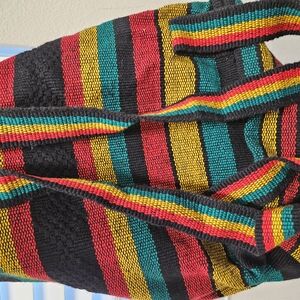 Colorful Striped Knit Bag
